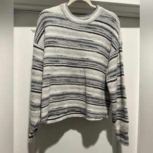 Women’s Grey Striped Sweater